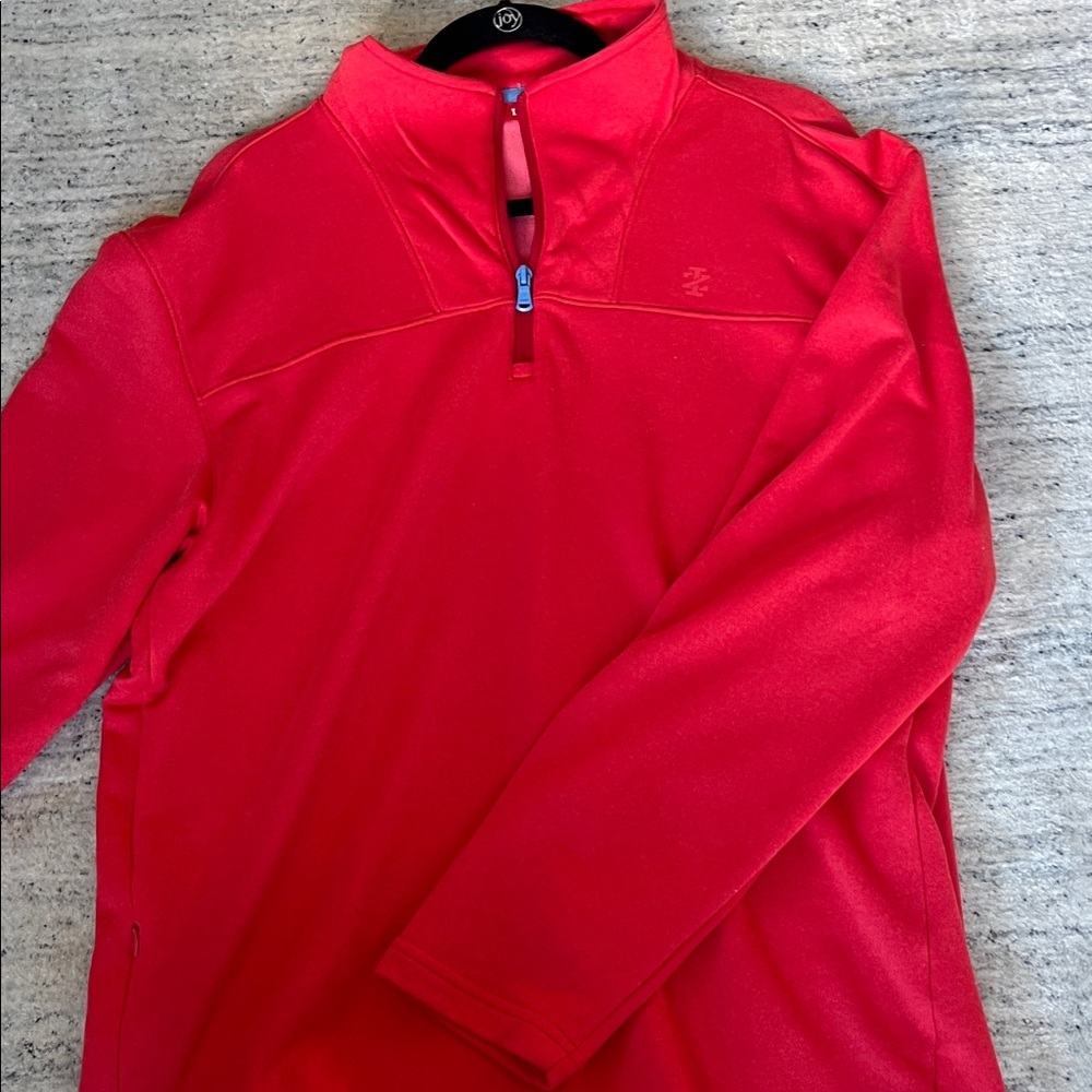Red Quarter-Zip Pullover